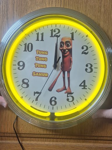 Kyle Busch tribute custom neon clock with yellow glow