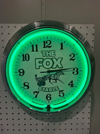 Fox custom neon clock with green glow